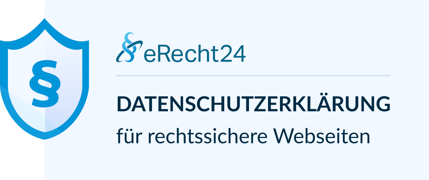 Datenschutzerklärung geprüft von eRecht24